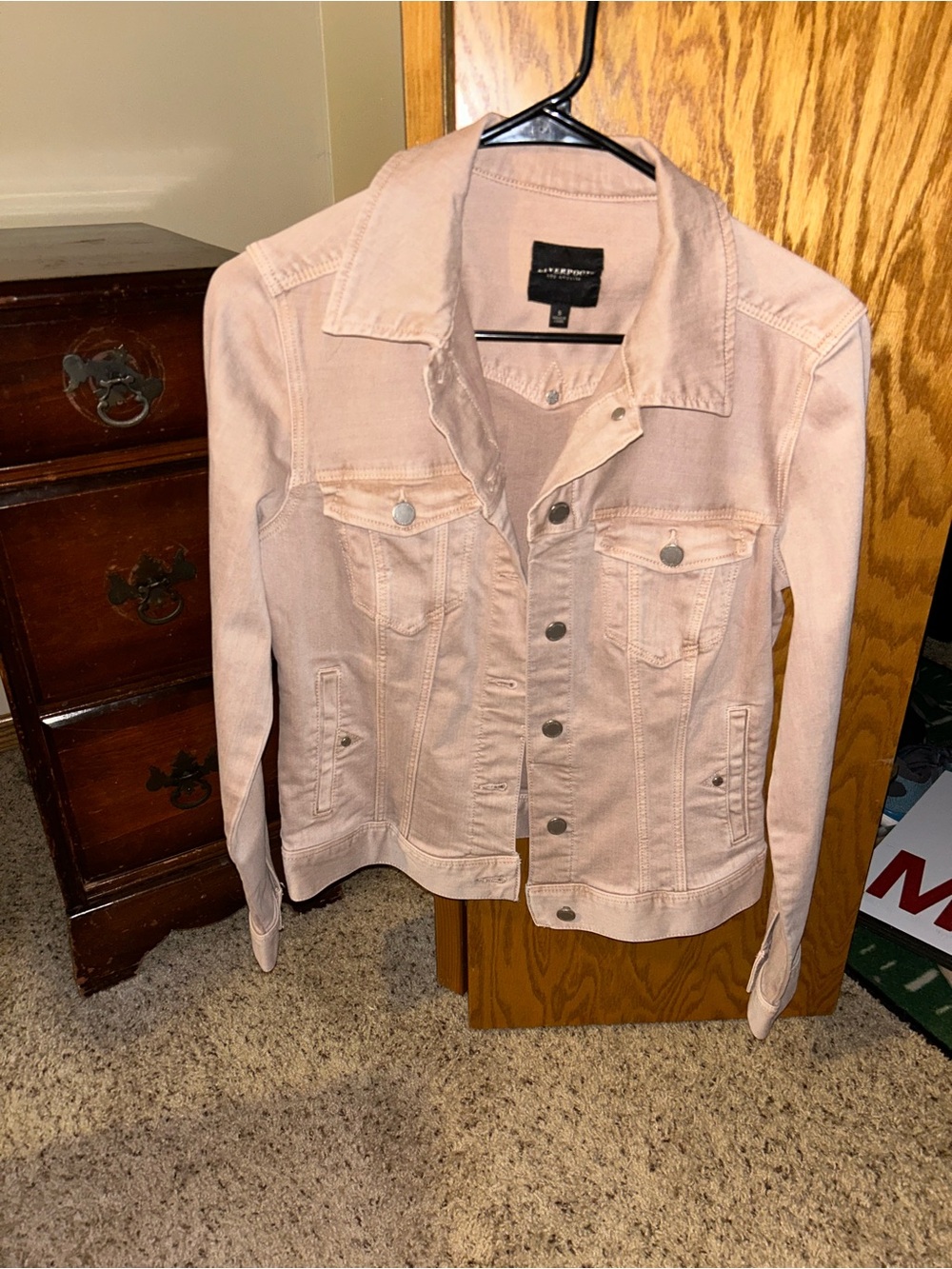 Liverpool Los Angeles Blush Pink Denim Jacket Size S